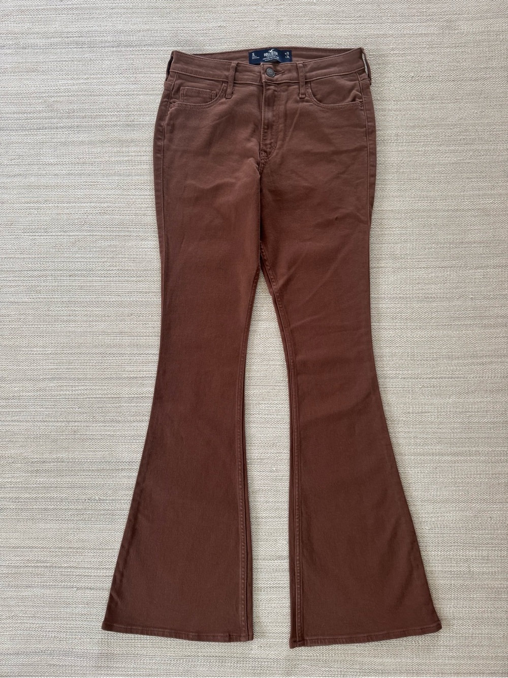 Hollister brown high rise vintage flare boot cut stretch jeans junior‎ size 3